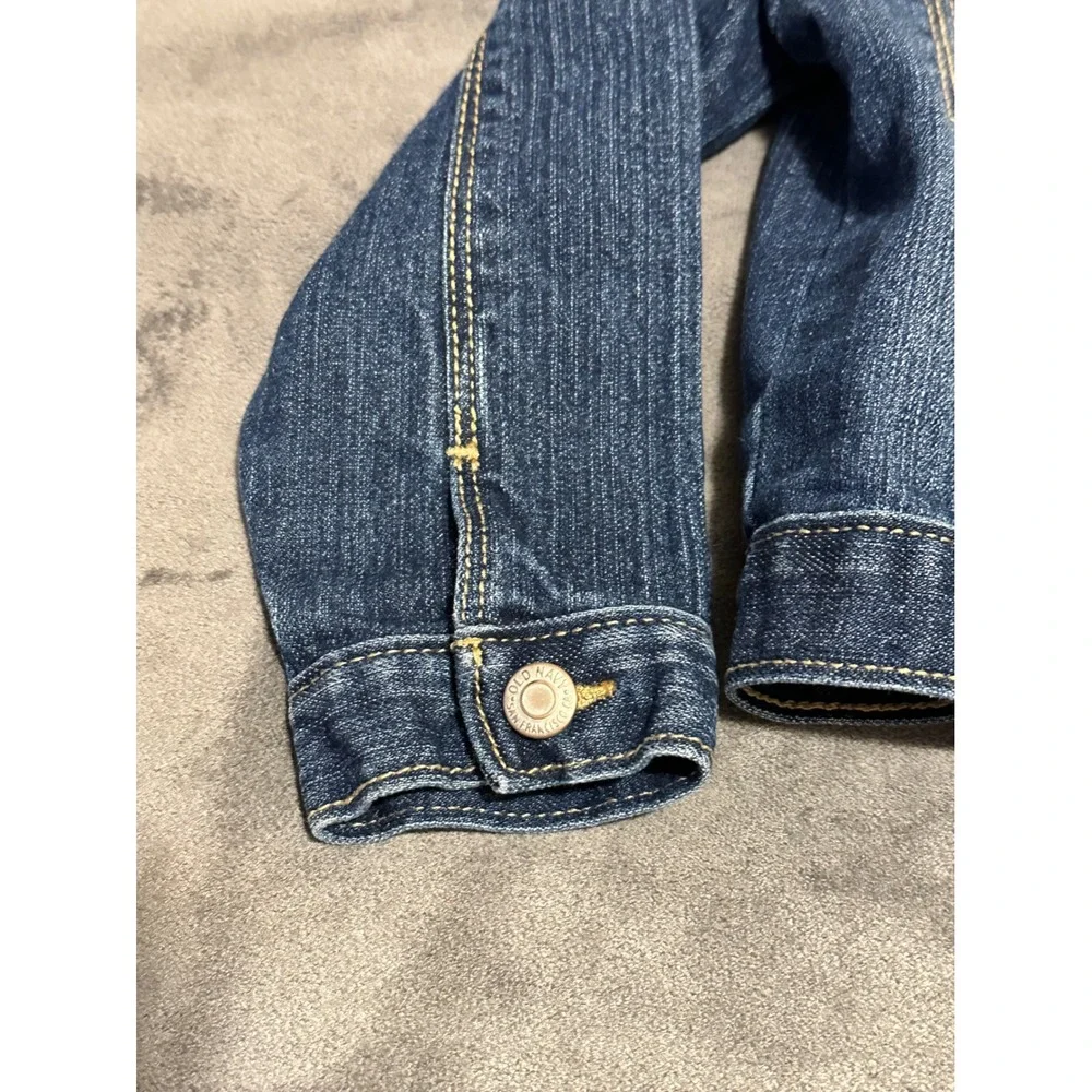 Old Navy Toddler Girls Blue Denim Jacket Size 2T Dark Wash Jean Trucker Jacket